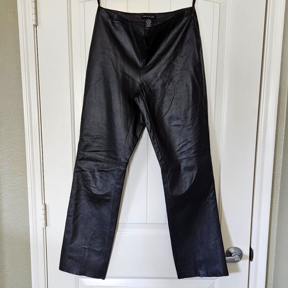 Kenneth Cole Genuine Leather Pants - Picture 1 of 5